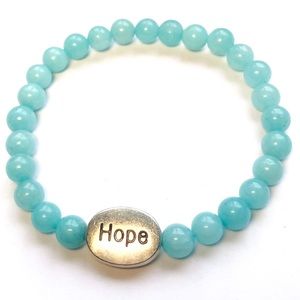 Amazonite Hope Healing Crystal Stretch Bracelet